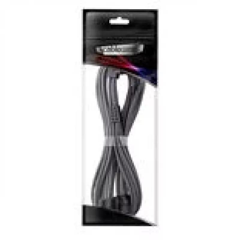 CableMod C-Series Pro jungiamasis kabelis variantas A 90 mm 16 kaiščių į 2×8 kaiščių PCIe anglies