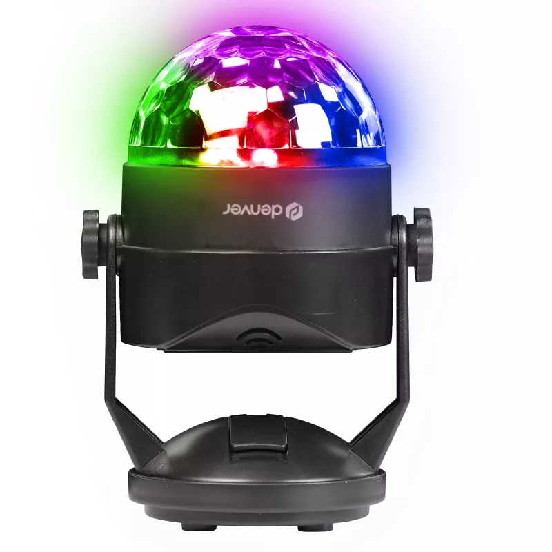 LED disko rutulys DENVER LDB-319 – kompaktiškas LED vakarėlių šviestuvas