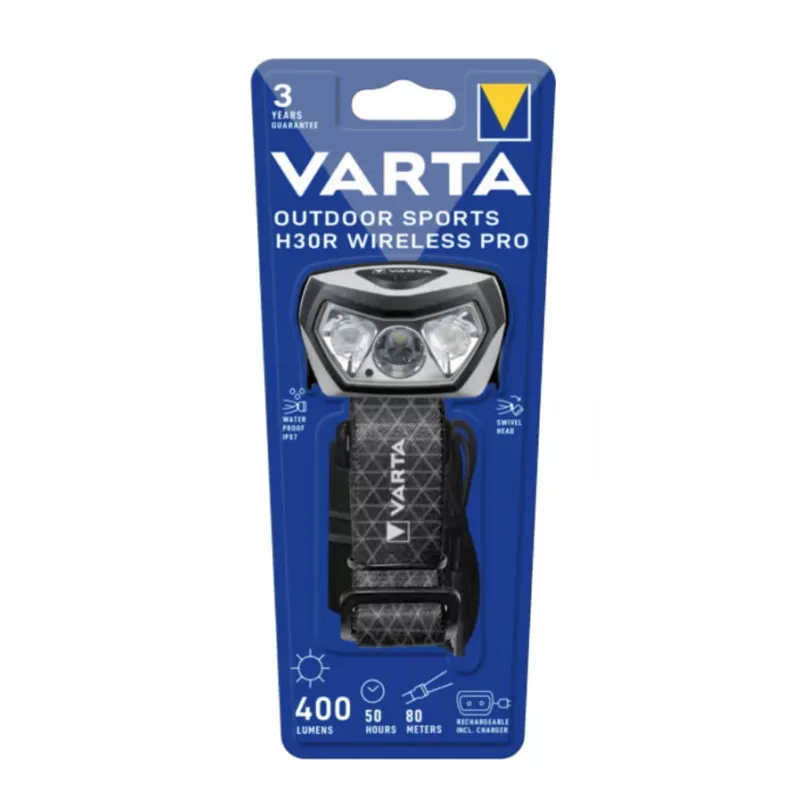 Žibintuvėlis ant galvos Varta Outdoor Sports H30R Wireless Pro 400 lm IPX7