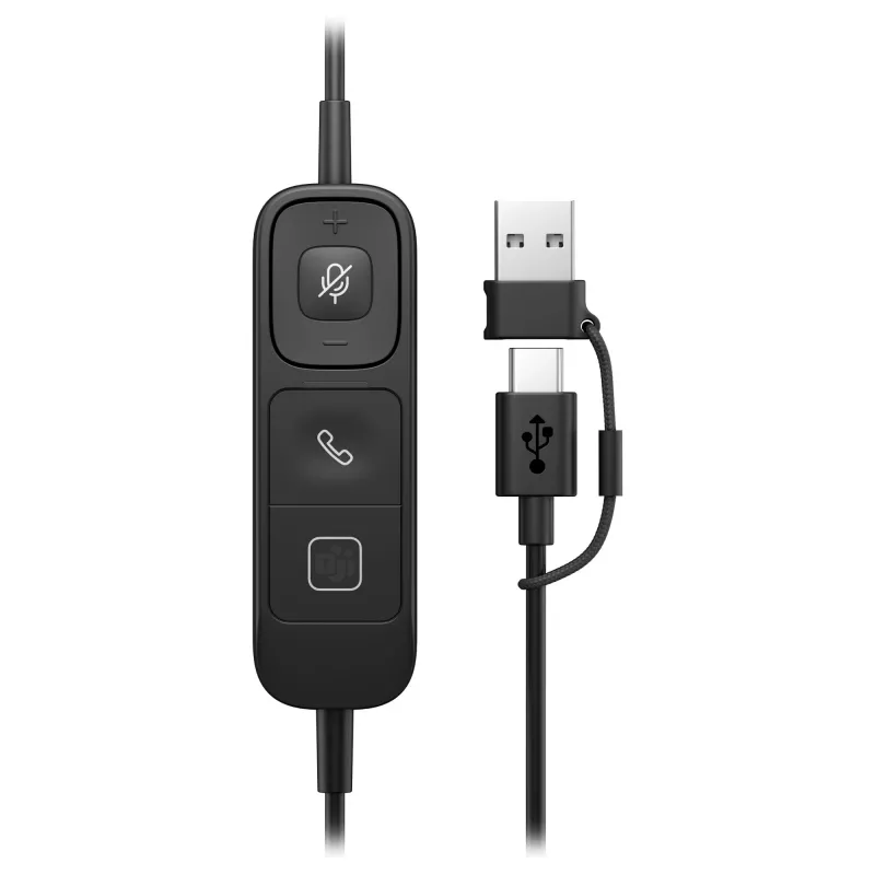 Laidinė monauralinė USB ausinė HP Poly Mission 415 – lengva 99 g, vienos ausies konstrukcija