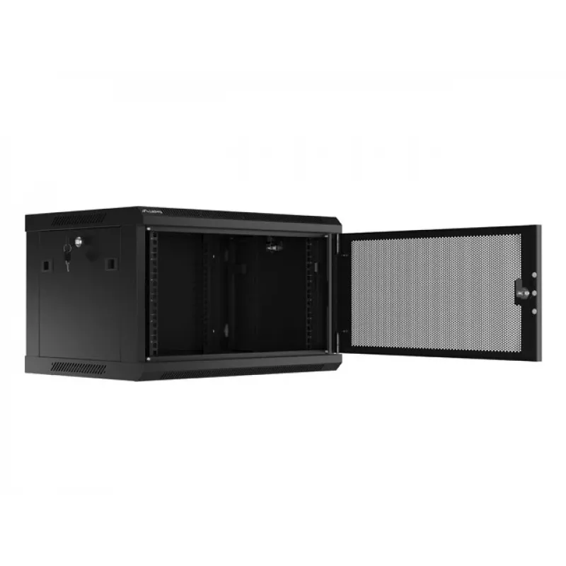 Lanberg WF01-6406-23B sieninis 19 colių 6U serverio stovas su perforuotomis durelėmis, juodas