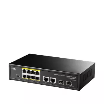 Cudy GS1010PS2 tinklo jungiklis, nevaldomas, Gigabit Ethernet (10/100/1000), PoE, juodas