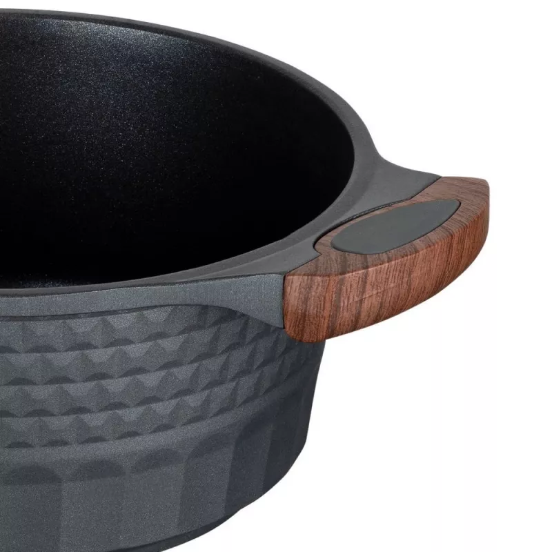 Puodas Resto Kitchenware Capella 2,6 L apvalus juodas medis
