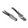 Inter-Tech išorinis SAS kabelis - SAS 12Gbit/s - 36 kontaktų 4x ekranuotas Mini MultiLane (kištukas) į 4x ekranuotą Mini MultiLane SAS (SFF-8088), 26 kontaktų (kištukas) - 1,0 m - juoda (88885007)