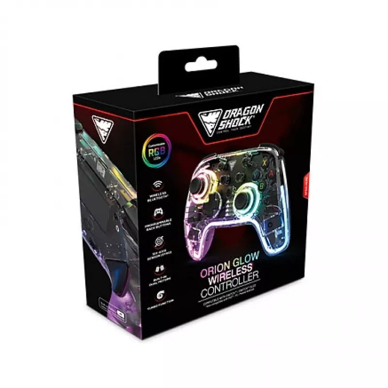 Belaidis žaidimų pultas Dragonshock Orion Glow RGB su RGB apšvietimu, skirtas Nintendo Switch