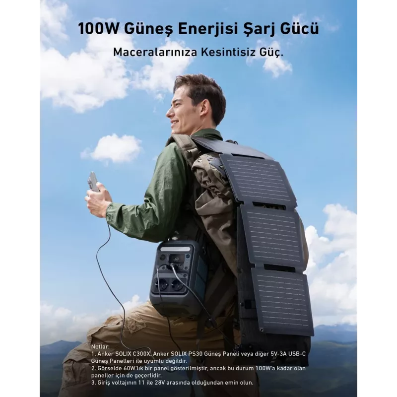 Nešiojama elektrinė Anker SOLIX C300X 90000 mAh LiFePO4