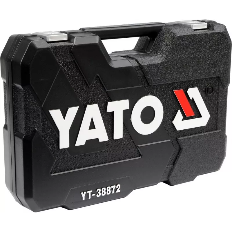YATO veržliarakčių rinkinys 1/4, 3/8, 1/2 colio, 128 dalių, modelis 38872