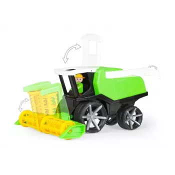 Žaislinis kombainas Lena Truxx2 modelis 04516 – dėžėje supakuota mechaninė transporto priemonė