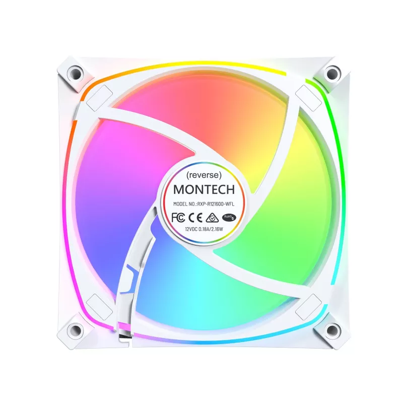 MONTECH RX120 PRO White 120mm ARGB korpuso ventiliatorius
