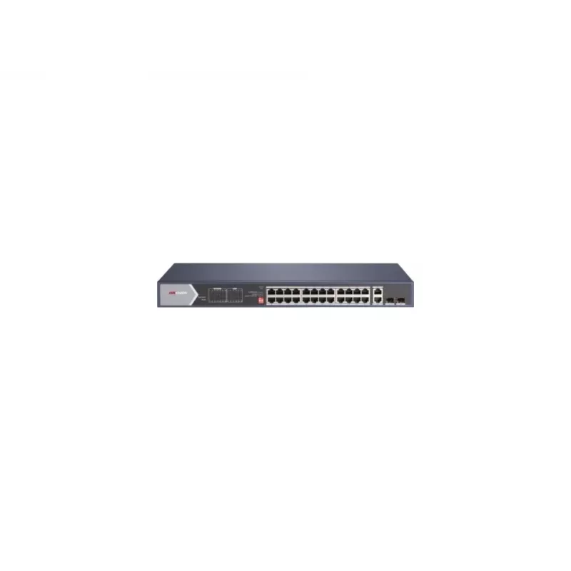 Hikvision DS-3E0528HP-E tinklo jungiklis, nevaldomas Gigabit Ethernet (10/100/1000), PoE palaikymas, mėlynas