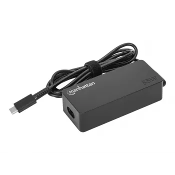 Manhattan USB-C PD 65W nešiojamojo kompiuterio įkroviklis, universalus maitinimo adapteris, juodas