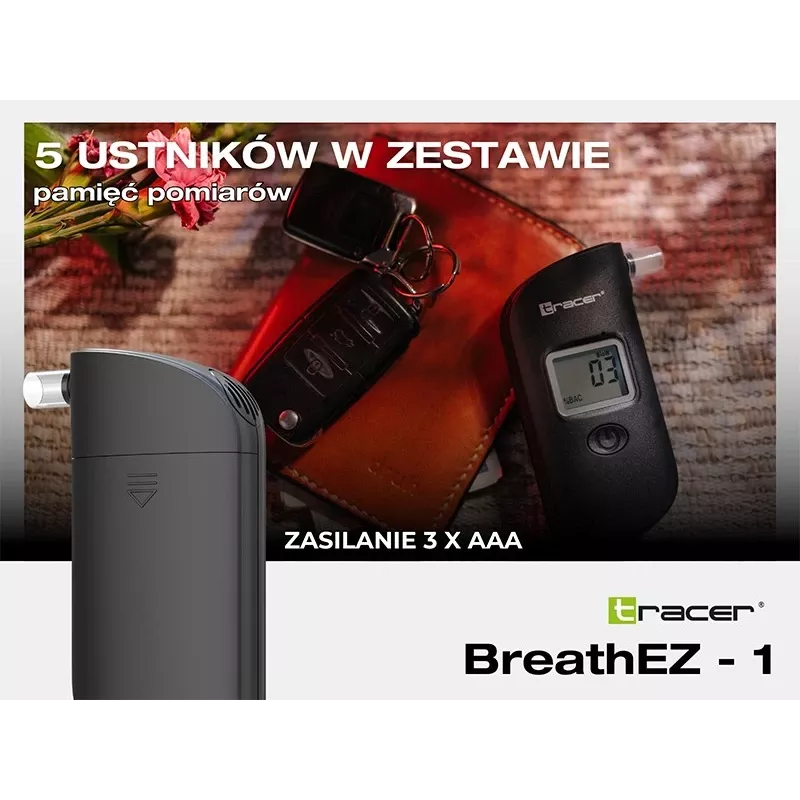 Tracer BreathEZ-1 puslaidininkinis alkotesteris, juodas