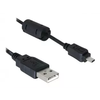 DeLOCK USB kabelis 1,83 m juodas vyriškas/moteriškas nikeliuoti kontaktai
