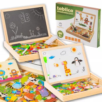 Extralink Toys Dvipusė kreidinė-magnetinė edukacinė lenta