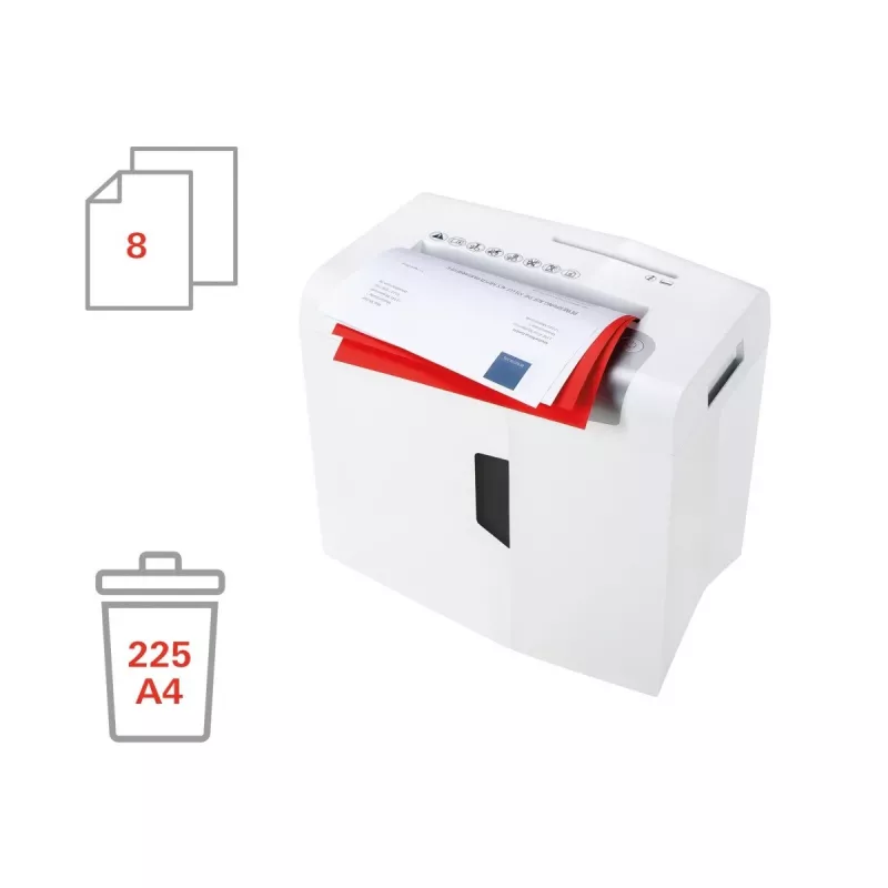 HSM shredstar X8 dokumentų smulkintuvas, 4,5 x 30 mm + atskiras CD pjovimo mechanizmas