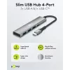 Goobay Slim 4 prievadų USB-Hub USB-C į USB-A 5 Gbit/s - kištukas 1x (76562)