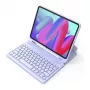 Bevielis Bluetooth klaviatūra Inateck KB04002 su jutikliniu kilimėliu, QWERTY, 280 mAh baterija, violetinė – skirta iPad Air 11 colių (6/7 kartos)