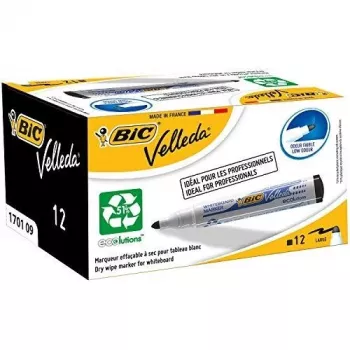 BIC Velleda Ecolutions 1701 Baltosios lentos markeris – juodas, 1,5 mm smaigalys