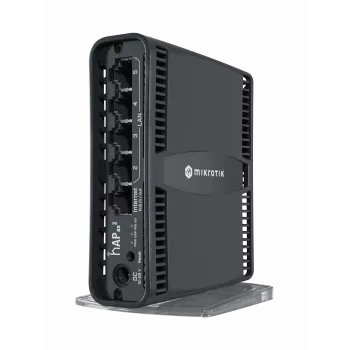 Mikrotik hAP ax2 belaidis maršrutizatorius Gigabit Ethernet dviejų juostų (2.4 GHz / 5 GHz) Juodas