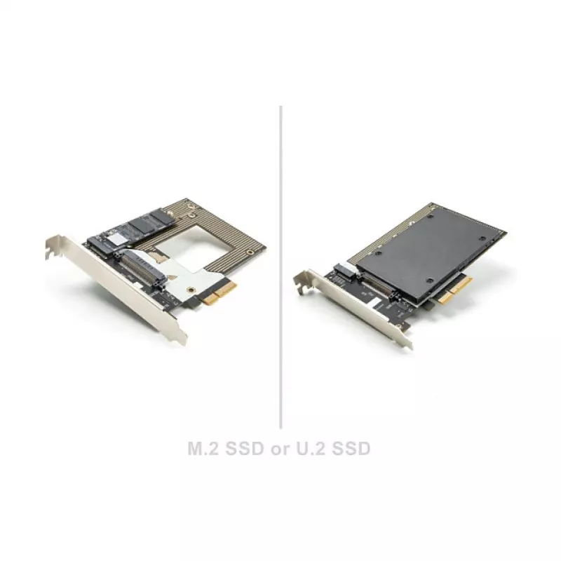 Vidinis M.2 / U.2 adapteris DELOCK 90854 – PCIe 4.0 (jungtis: PCIe, išėjimai: M.2 Key M 110 mm, U.2)