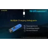 Raktų pakabuko žibintuvėlis Nitecore TIKI GITD BLUE pilkas, įkraunamas per USB, 1 lm, 55 mm, 12 g, IP66, atsparus smūgiams