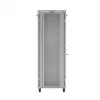 Stovimas serverio stovas LANBERG FF01-8047-12SL 47U 800x1000 mm pilkas su priekinėmis ir galinėmis stiklinėmis durelėmis bei vieta LCD ekranui