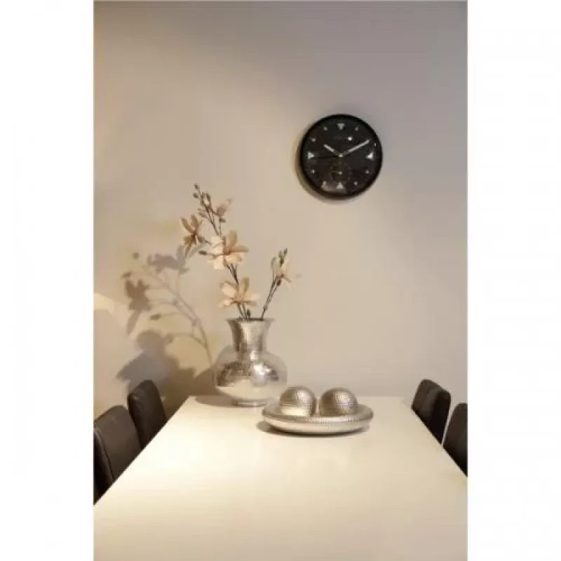 NeXtime klok 3049 Serious Black, 32 cm skersmens, sieninis, juodas