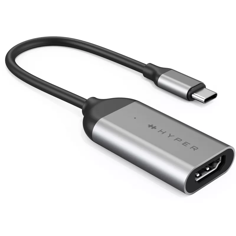 HYPER HD-H8K USB Type-C į HDMI adapteris iš nerūdijančio plieno