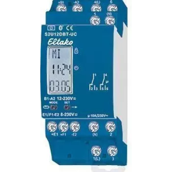 Eltako S2U12DBT-UC 2 kanalų programuojama relė su Bluetooth 230V