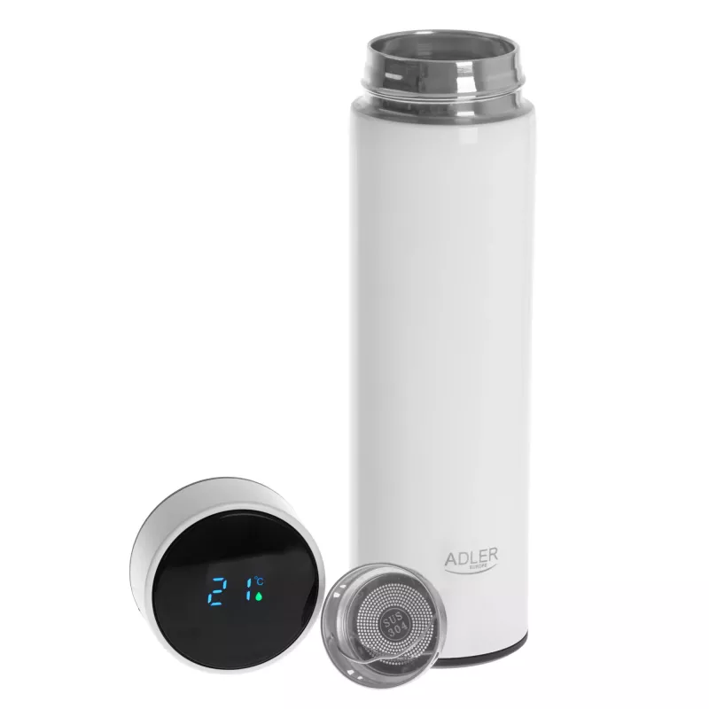 Adler AD 4506w Termosas | Nerūdijantis plienas/Silikonas | Baltas