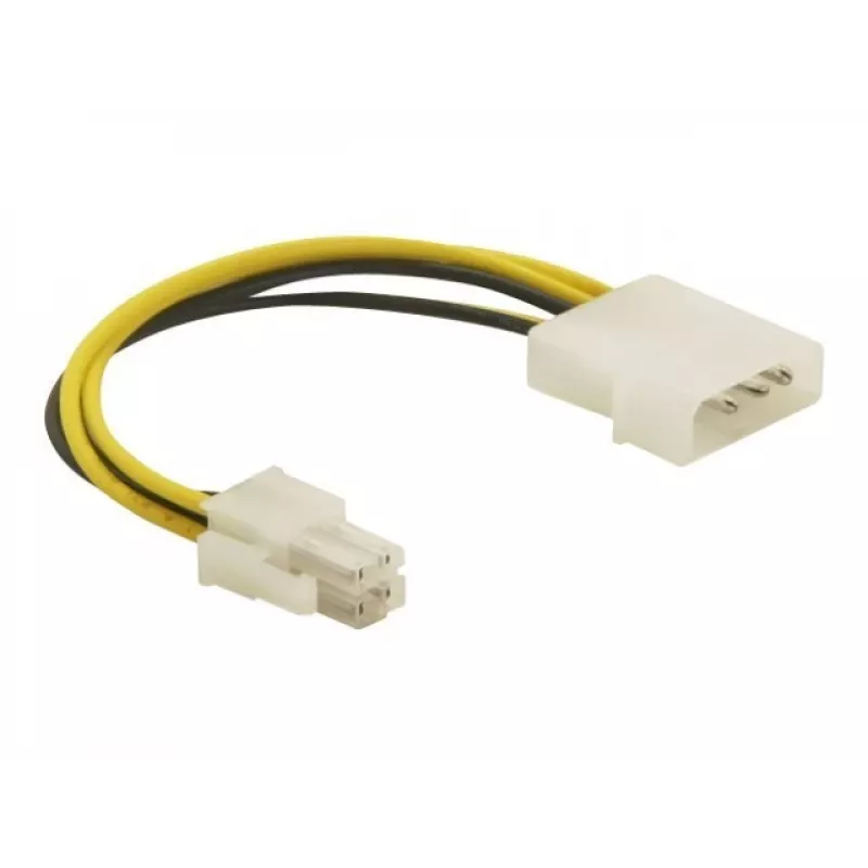 DeLOCK kabelis P4 kištukas į Molex 4 kontaktų kištuką, įvairiaspalvis, 0,13 m