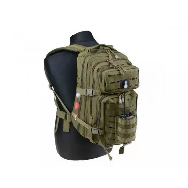 Taktinė kuprinė GFC Assault Pack GFT Alyvuogė GFT-20-008352, 25 L, nailonas, lazeriu pjaustyta, 450×210×200 mm