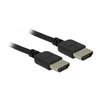HDMI kabelis DeLOCK 85216 1,5 m, A tipo kištukas – A tipo kištukas, juodas
