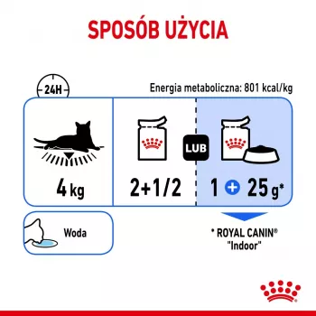 Šlapias kačių ėdalas Royal Canin Indoor Sterilized 85 g maišelis – suaugusioms sterilizuotoms katėms, paukštienos skonis, pakuotė 12 x 85 g