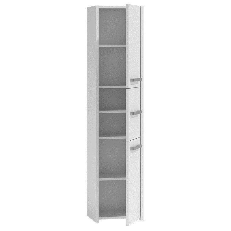 Vonios spintelė laisvai pastatoma Top e shop S43 BIEL – 6 lentynų, 400×300×1700 mm, balta