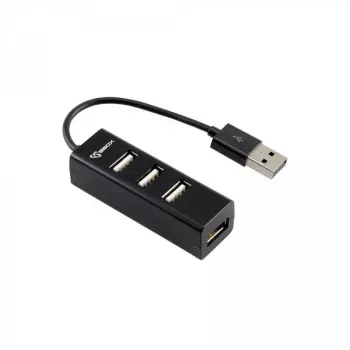 Sbox H-204 USB 4 prievadų USB šakotuvas juodas
