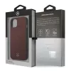 Mercedes MEHCP13SPSQRE iPhone 13 mini 5,4 raudonas kietas dėklas su odine žvaigždžių rašto apdaila
