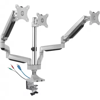 ICY BOX IB-MS505-TI 81,3 cm (32 colio) stovas trims monitoriams, juodas, sidabrinis