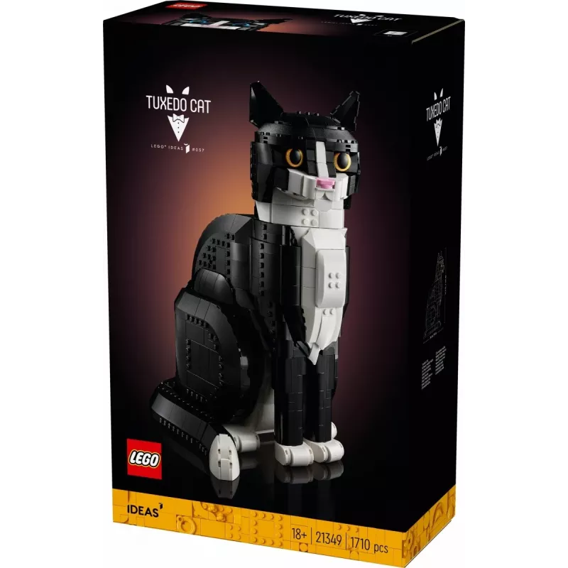 LEGO rinkinys Ideas 21349 Smokingė katė – kolekcinis plytelių modelis, eksponavimui