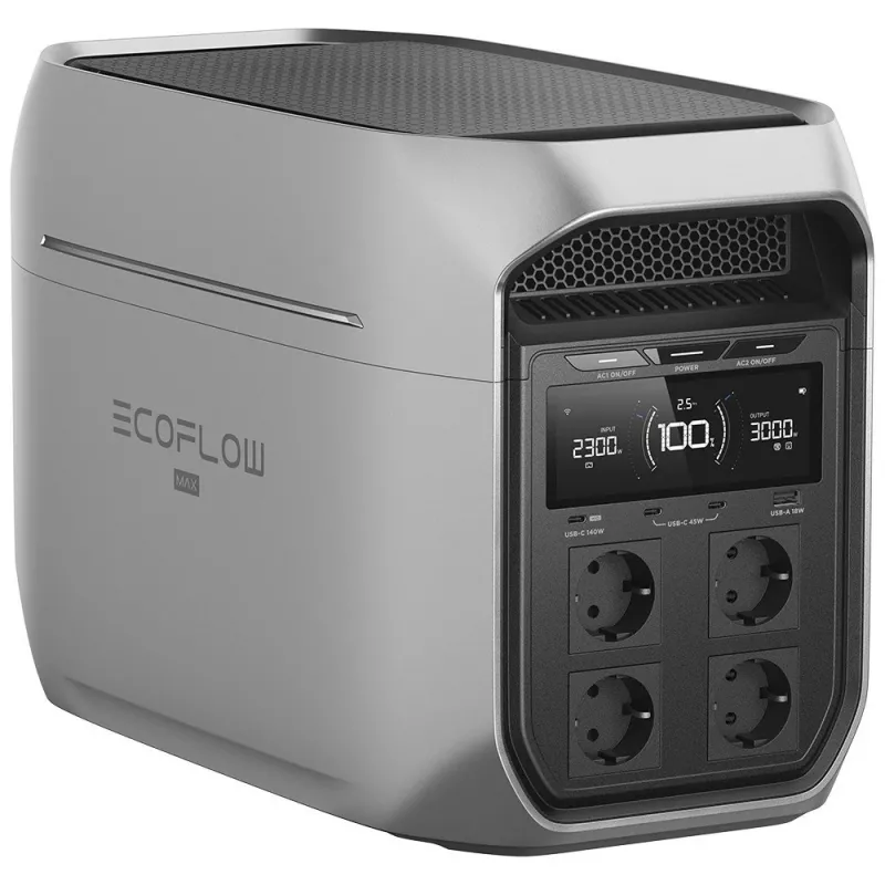 Nešiojama elektrinė stotelė EcoFlow Delta 3 Max Plus 2048Wh 1800W – atsarginis maitinimas ir energija be tinklo