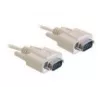 DeLOCK RS-232 serialinis kabelis 1 m smėlio spalvos DB-9