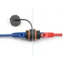 DeLOCK 88145 RJ45 į RJ45 Cat.6A juodas tinklo jungiklis su IP68 apsauga