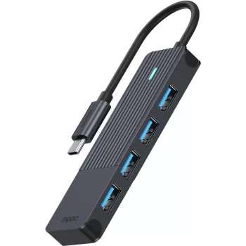 Rapoo USB-C Hub, USB-C į USB-A, Pilka (00217695)