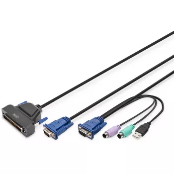 KVM jungiklis Digitus DS-72212 vieno prievado