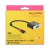 Adapteris vaizdo kabeliui DeLOCK 62994 USB Type-C į VGA 0,2 m juodas