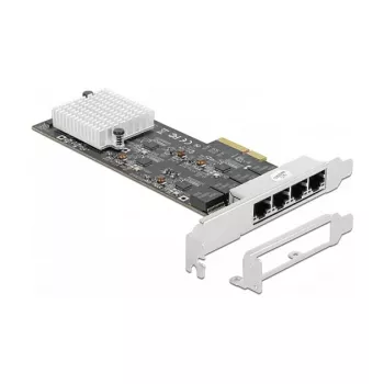 DeLOCK 89192 PCI Express x4 keturių 2.5 Gigabit LAN tinklo plokštė, 4x RJ45, RTL8125