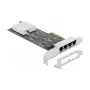 DeLOCK 89192 PCI Express x4 keturių 2.5 Gigabit LAN tinklo plokštė, 4x RJ45, RTL8125