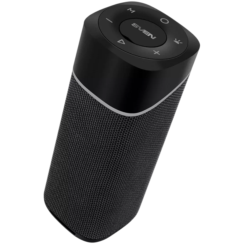 Nešiojamas garsiakalbis 2.0 SVEN PS-155, juodas, galia 2x5 W (RMS), TWS, Bluetooth, FM, USB, ličio baterija