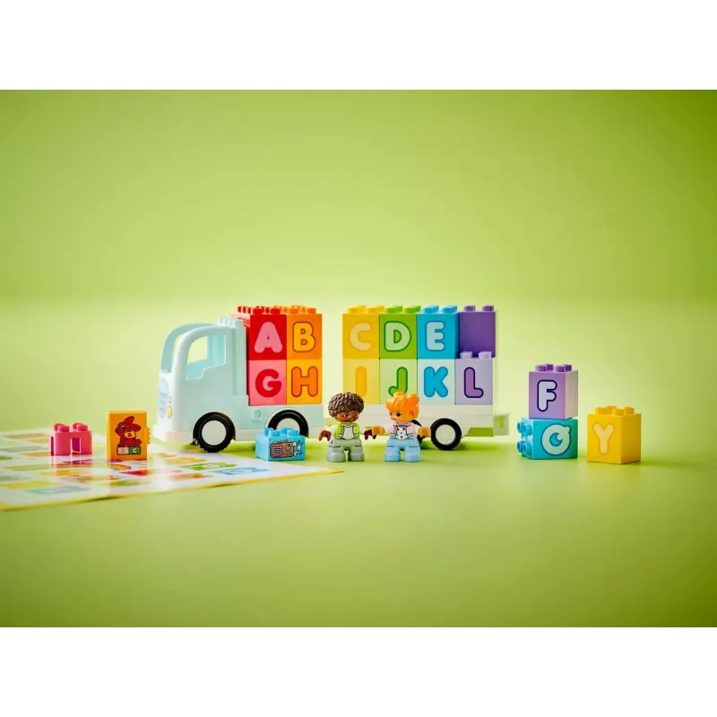 Konstruktorius LEGO DUPLO 10421 ABC Sunkvežimis, 36 dalių, 2 minifigūrėlės, nuo 2 metų, 110×140×70 mm