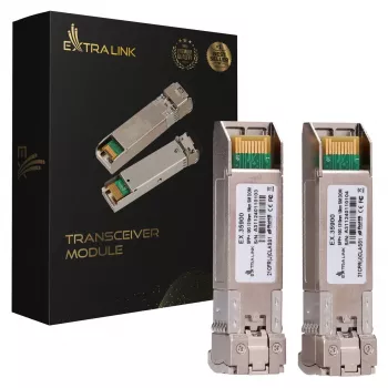 Extralink SFP+ 10G 2 rinkinys | SFP+ modulis | 10Gbps, LC/UPC, 1310nm, 10km, vienmodis, DOM